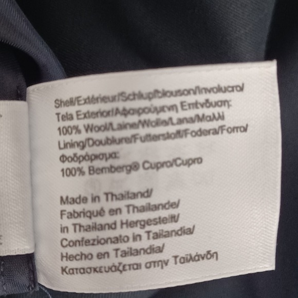 Brooks Brothers Caroline Fit Navy Blue 100% Wool Dress Pants Trousers Womens 12 - Picture 9 of 10